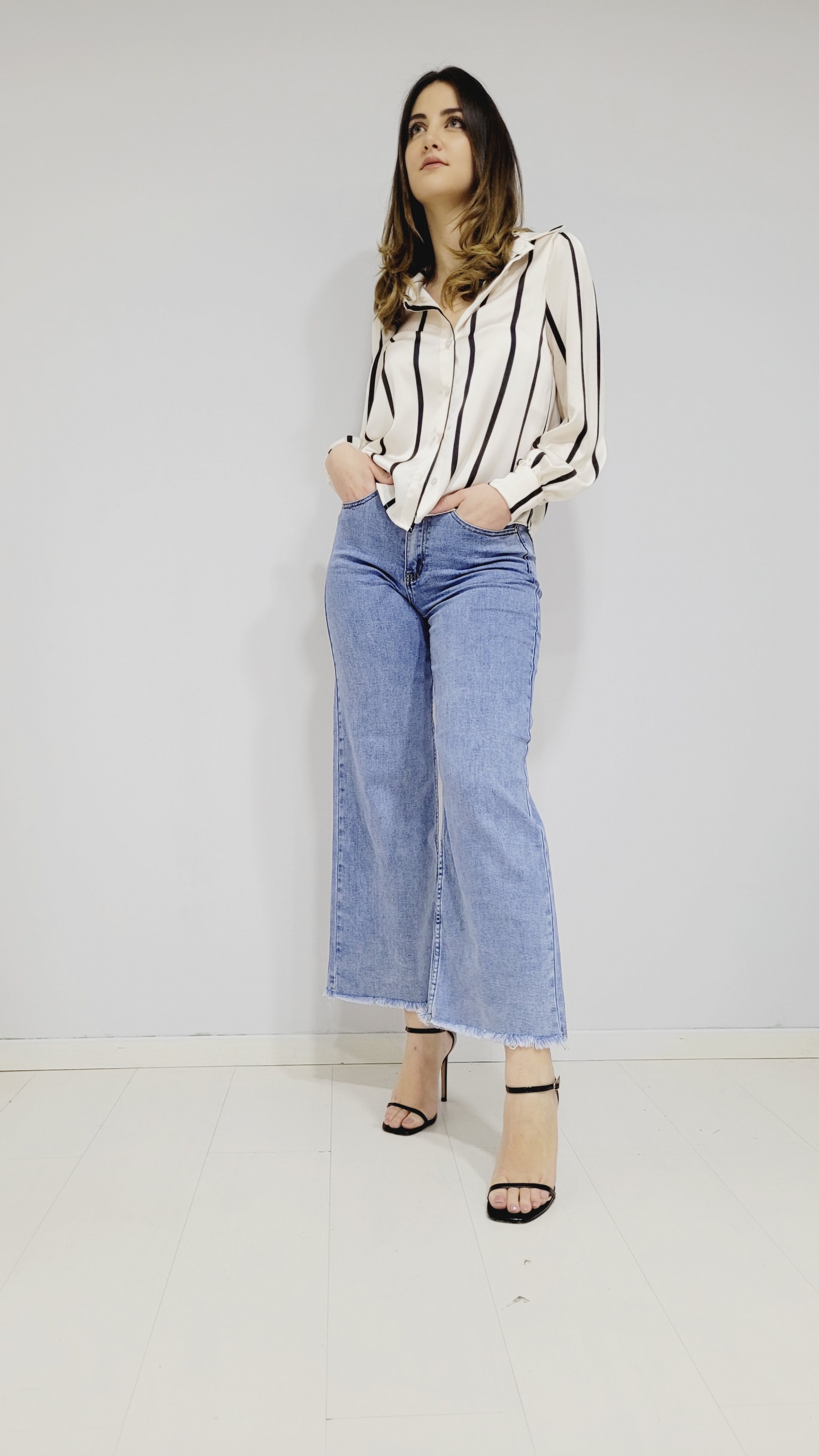 Camicia raso righe